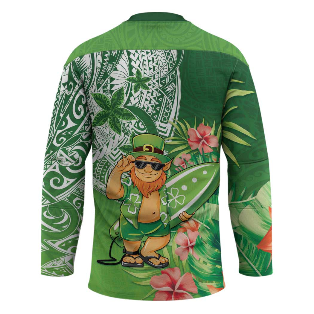 Aloha Hawaii St Patrick's Day Hockey Jersey Polynesian Style LT05 - Polynesian Pride