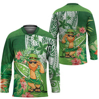 Aloha Hawaii St Patrick's Day Hockey Jersey Polynesian Style LT05 - Polynesian Pride