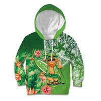 Aloha Hawaii St Patrick's Day Kid Hoodie Polynesian Style LT05 Hoodie Green - Polynesian Pride