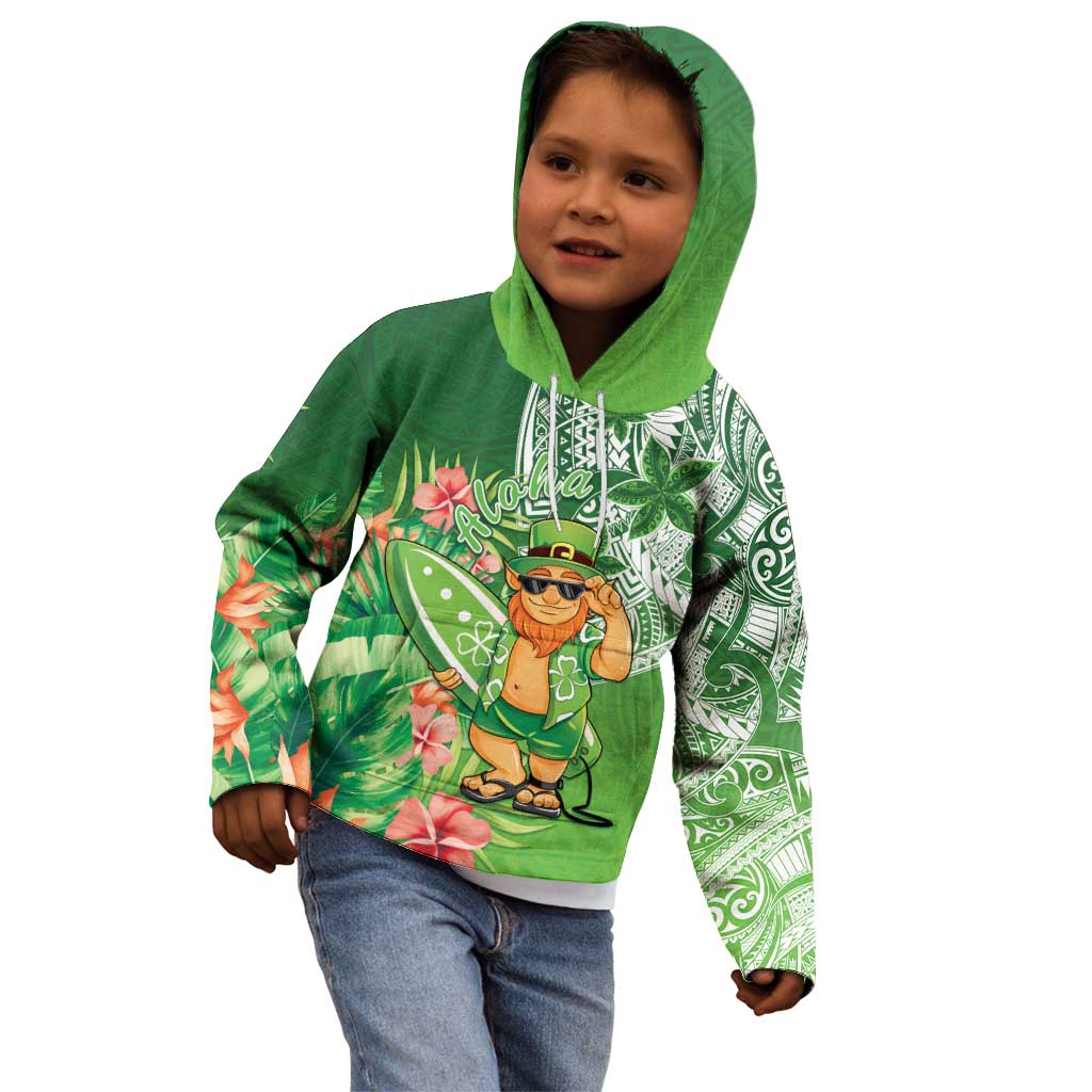 Aloha Hawaii St Patrick's Day Kid Hoodie Polynesian Style LT05 - Polynesian Pride