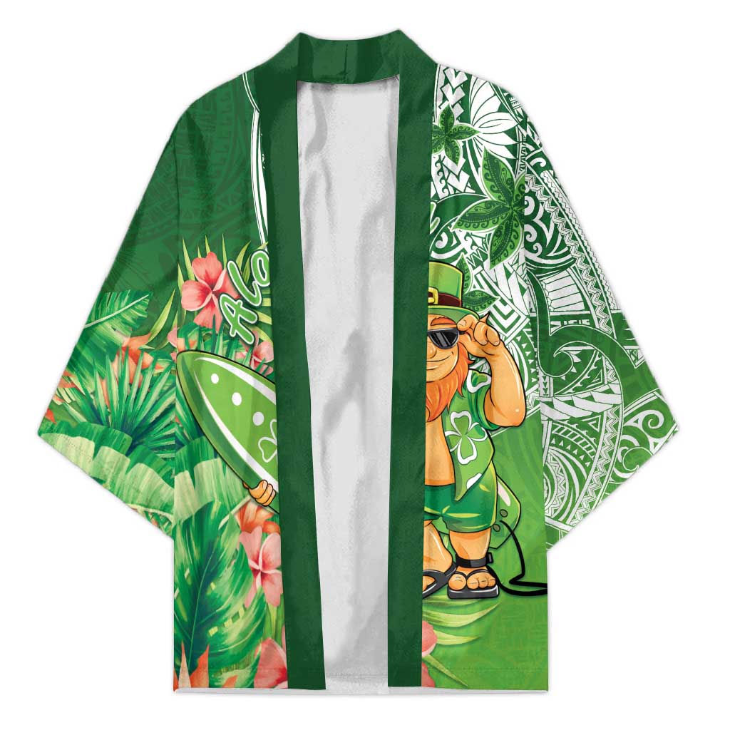 Aloha Hawaii St Patrick's Day Kimono Polynesian Style LT05 Unisex Green - Polynesian Pride