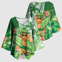 Aloha Hawaii St Patrick's Day Kimono Sleeve Blouse Polynesian Style LT05 - Polynesian Pride