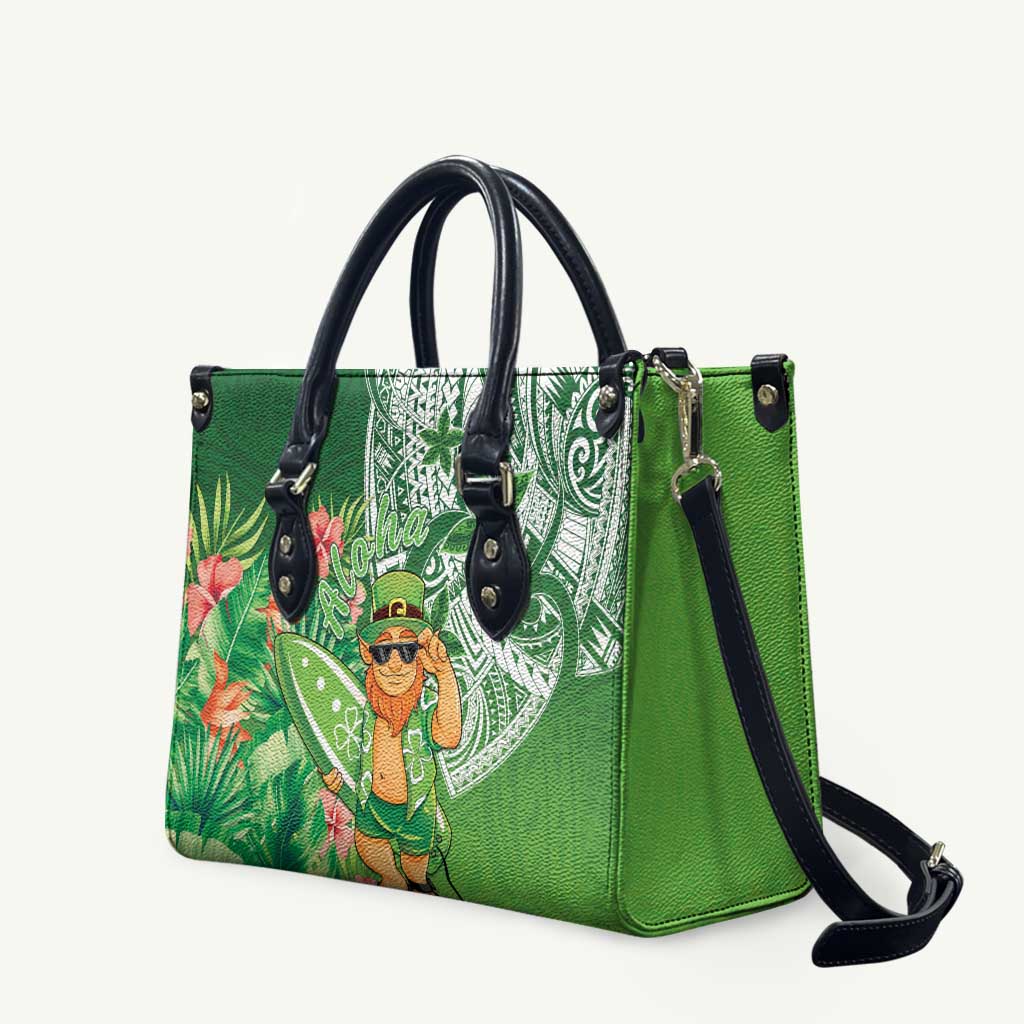 Aloha Hawaii St Patrick's Day Leather Bag Polynesian Style LT05 Green - Polynesian Pride