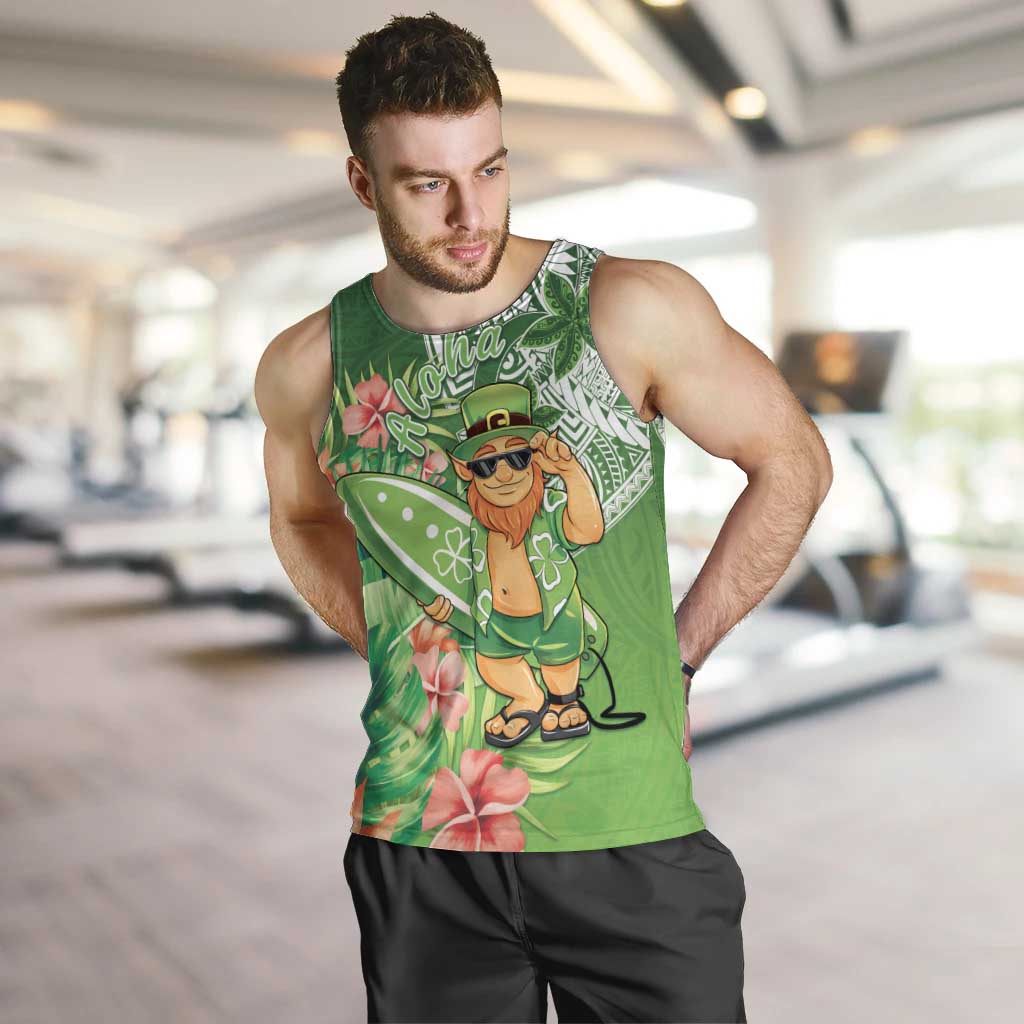 Aloha Hawaii St Patrick's Day Men Tank Top Polynesian Style LT05 Green - Polynesian Pride