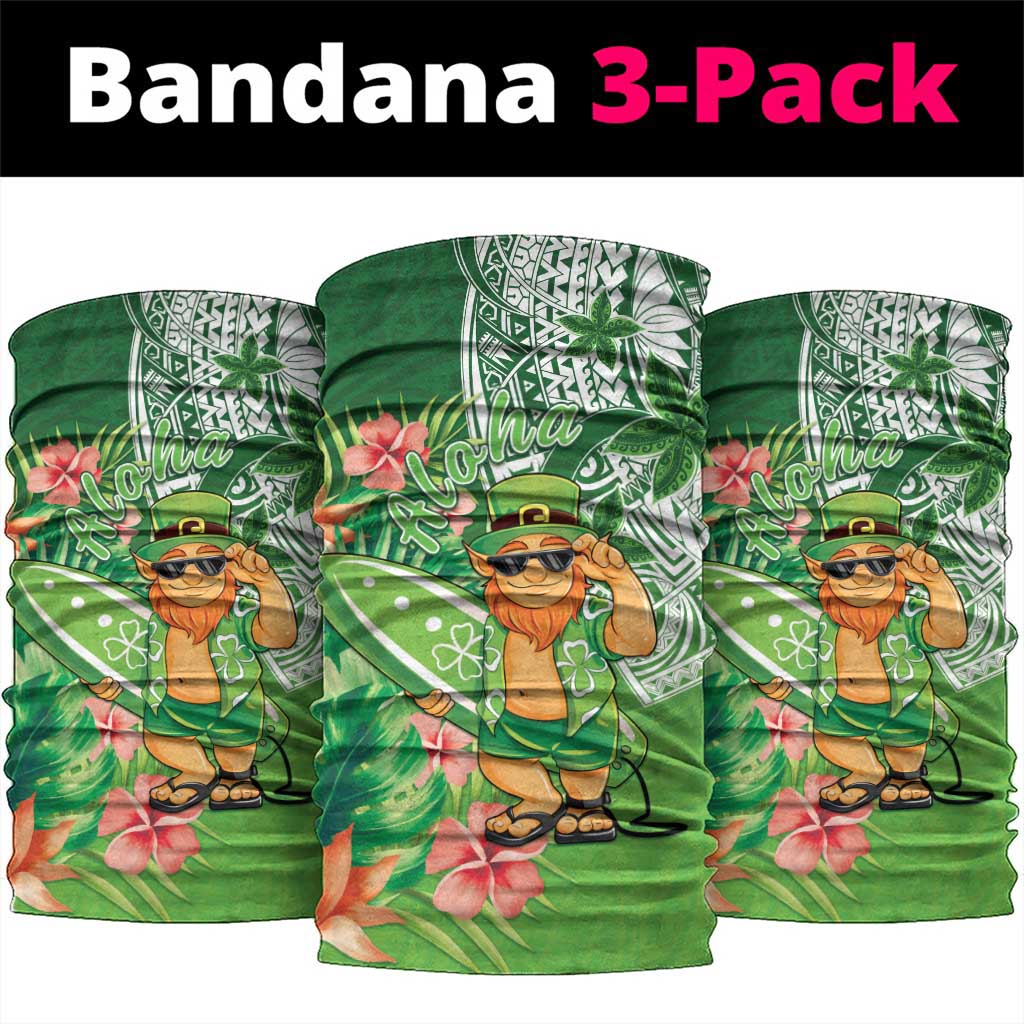 Aloha Hawaii St Patrick's Day Neck Gaiter Polynesian Style