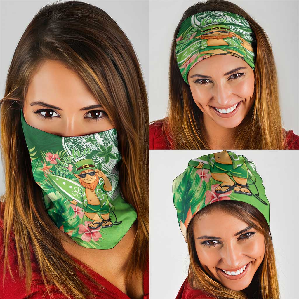 Aloha Hawaii St Patrick's Day Neck Gaiter Polynesian Style