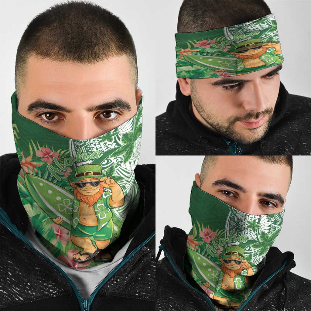 Aloha Hawaii St Patrick's Day Neck Gaiter Polynesian Style