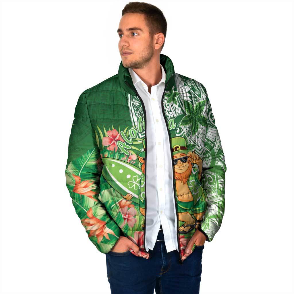 Aloha Hawaii St Patrick's Day Padded Jacket Polynesian Style LT05 - Polynesian Pride