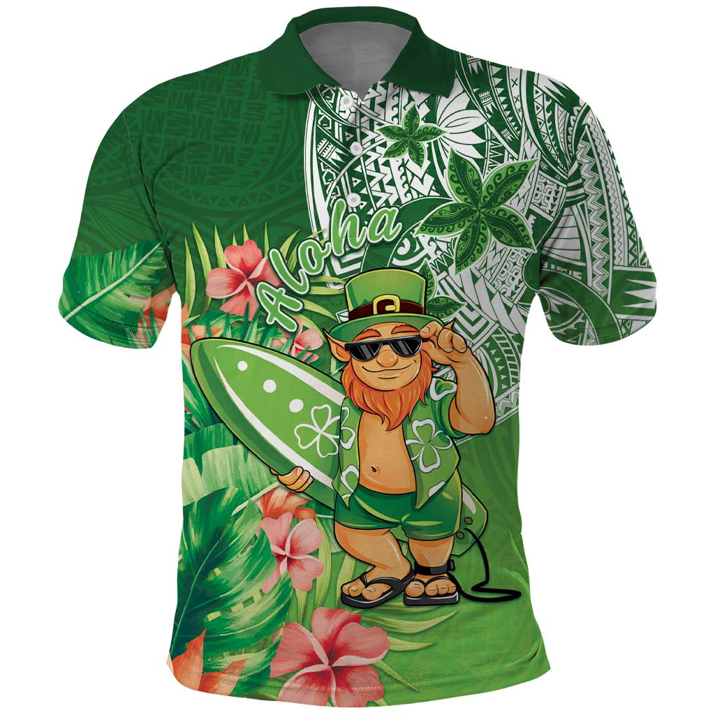 Aloha Hawaii St Patrick's Day Polo Shirt Polynesian Style LT05 Green - Polynesian Pride