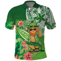 Aloha Hawaii St Patrick's Day Polo Shirt Polynesian Style LT05 Green - Polynesian Pride