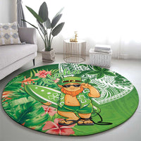 Aloha Hawaii St Patrick's Day Round Carpet Polynesian Style LT05 - Polynesian Pride
