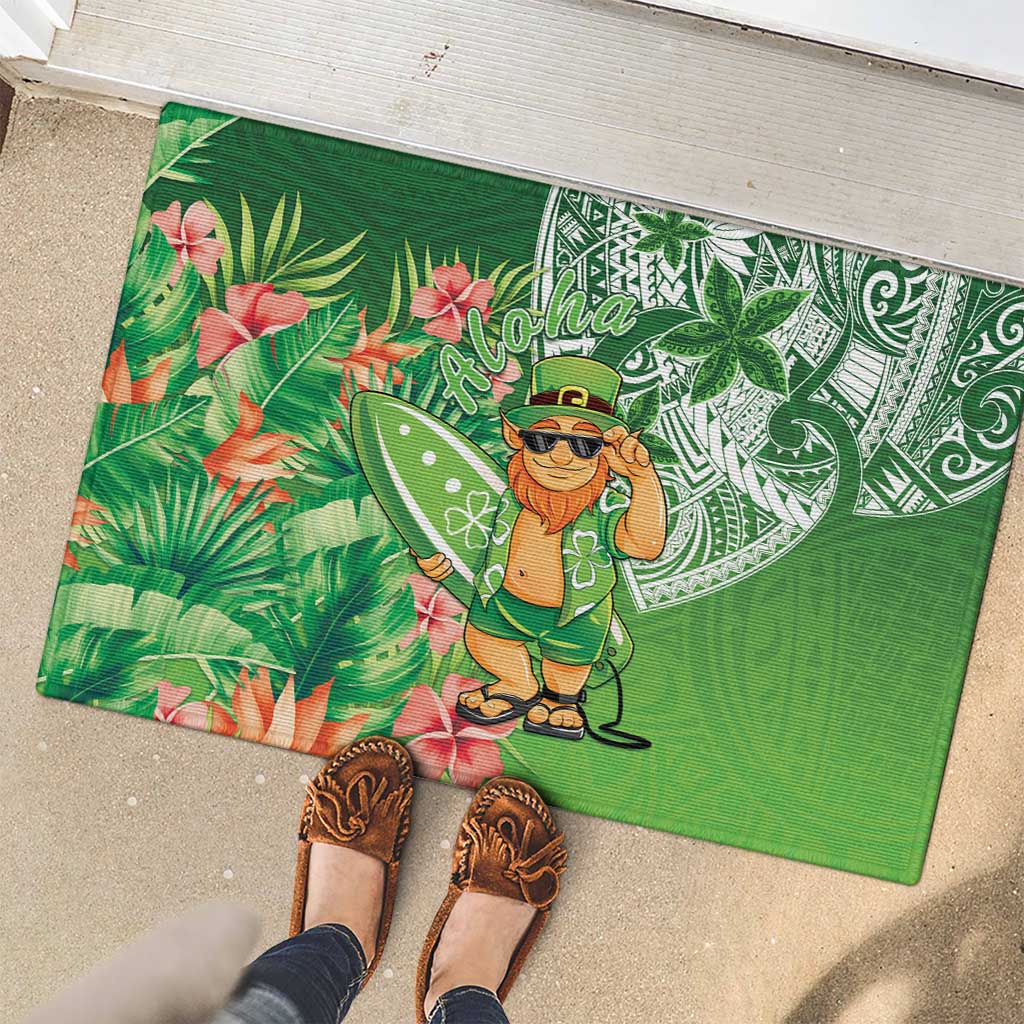 Aloha Hawaii St Patrick's Day Rubber Doormat Polynesian Style LT05 - Polynesian Pride