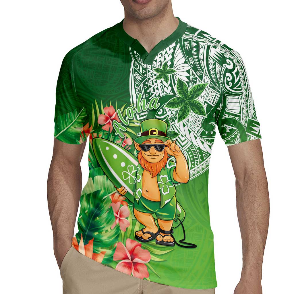 Aloha Hawaii St Patrick's Day Rugby Jersey Polynesian Style LT05 - Polynesian Pride