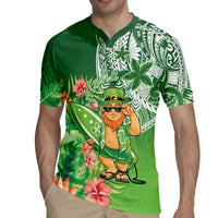 Aloha Hawaii St Patrick's Day Rugby Jersey Polynesian Style LT05 - Polynesian Pride