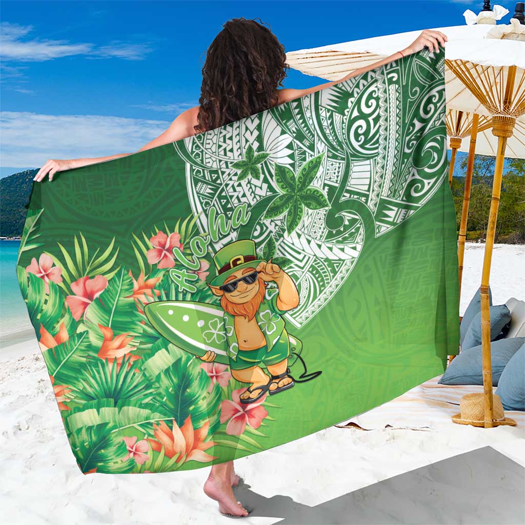 Aloha Hawaii St Patrick's Day Sarong Polynesian Style