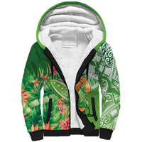 Aloha Hawaii St Patrick's Day Sherpa Hoodie Polynesian Style LT05 Unisex Green - Polynesian Pride