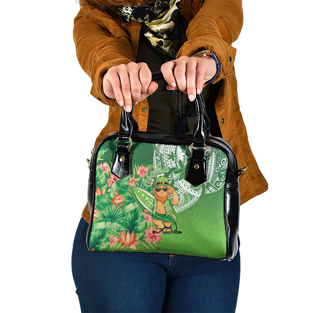 Aloha Hawaii St Patrick's Day Shoulder Handbag Polynesian Style LT05 One Size Green - Polynesian Pride