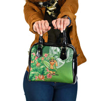 Aloha Hawaii St Patrick's Day Shoulder Handbag Polynesian Style LT05 One Size Green - Polynesian Pride