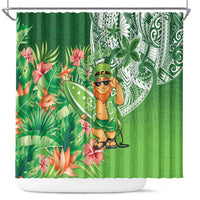 Aloha Hawaii St Patrick's Day Shower Curtain Polynesian Style LT05 Green - Polynesian Pride