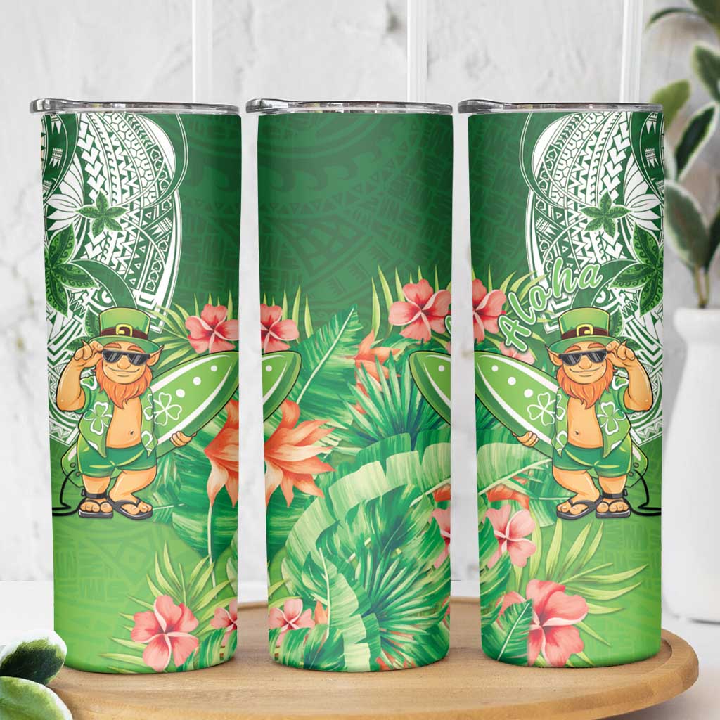Aloha Hawaii St Patrick's Day Skinny Tumbler Polynesian Style LT05 - Polynesian Pride