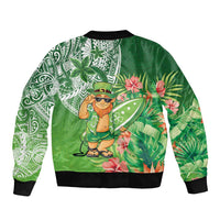 Aloha Hawaii St Patrick's Day Sleeve Zip Bomber Jacket Polynesian Style LT05 - Polynesian Pride