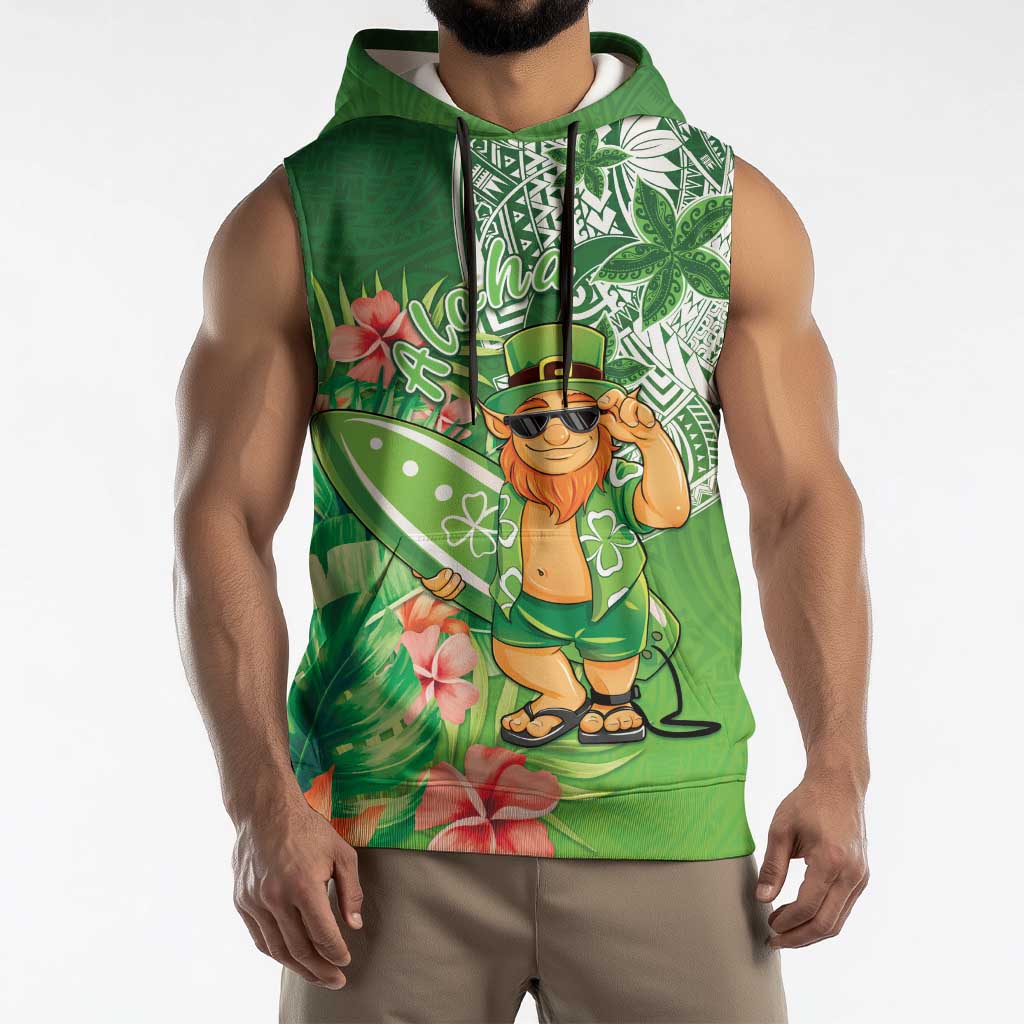 Aloha Hawaii St Patrick's Day Sleeveless Hoodie Polynesian Style LT05 - Polynesian Pride