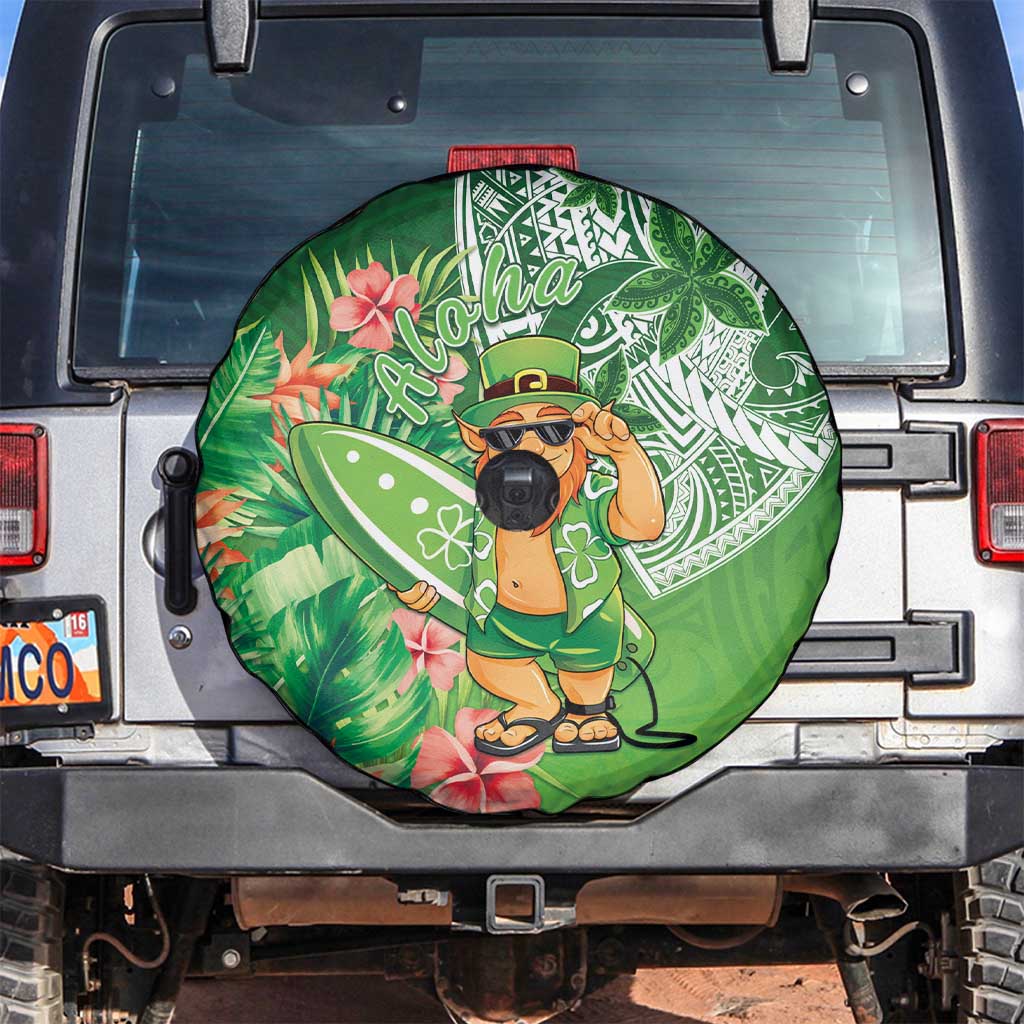 Aloha Hawaii St Patrick's Day Spare Tire Cover Polynesian Style LT05 Green - Polynesian Pride
