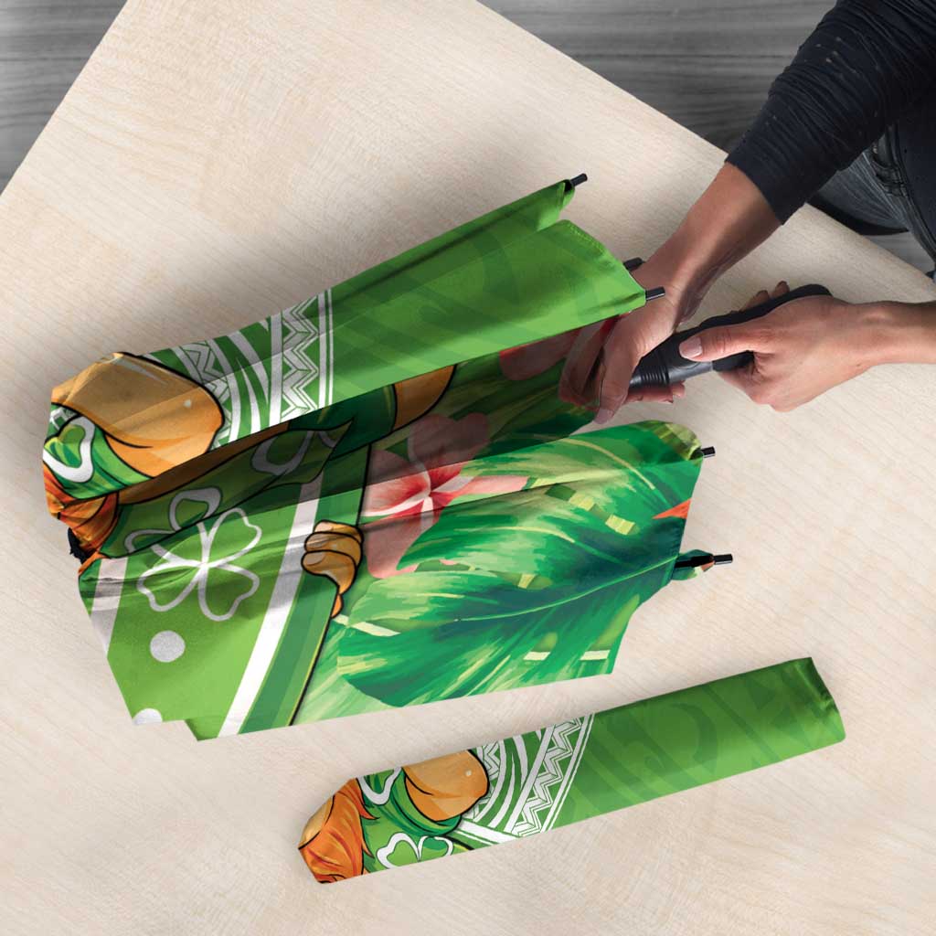 Aloha Hawaii St Patrick's Day Umbrella Polynesian Style