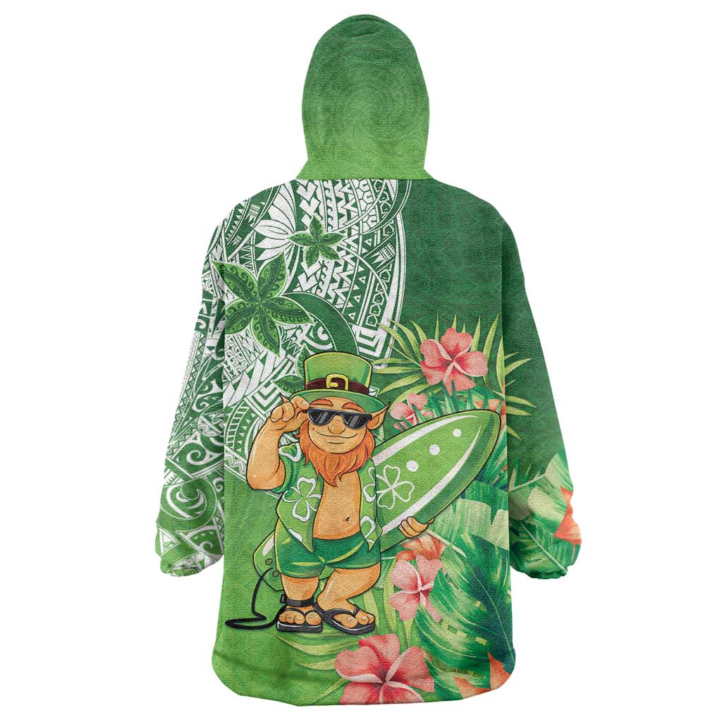 Aloha Hawaii St Patrick's Day Wearable Blanket Hoodie Polynesian Style LT05 - Polynesian Pride
