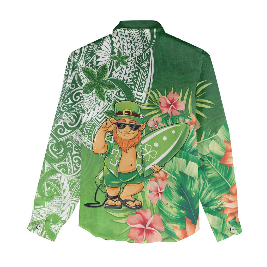 Aloha Hawaii St Patrick's Day Women Casual Shirt Polynesian Style LT05 - Polynesian Pride