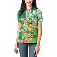 Aloha Hawaii St Patrick's Day Women Polo Shirt Polynesian Style LT05 - Polynesian Pride