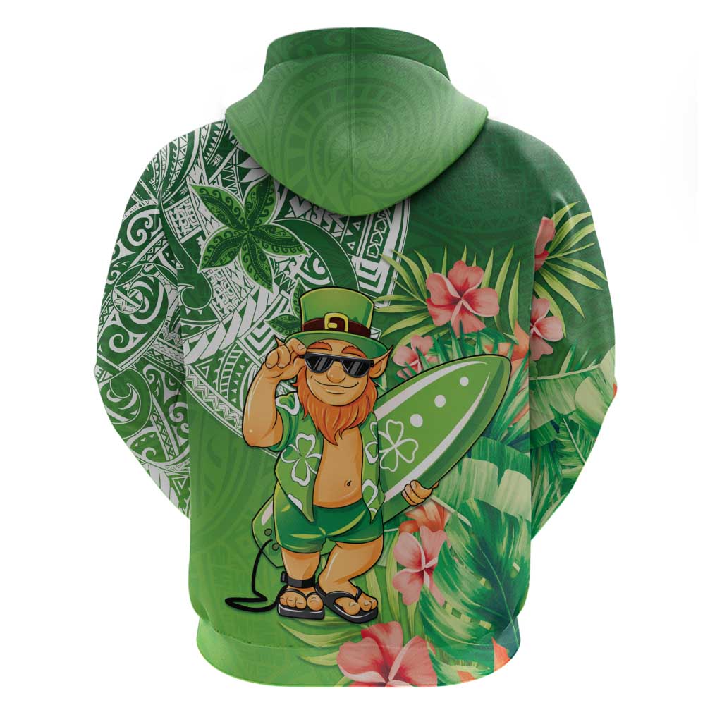 Aloha Hawaii St Patrick's Day Zip Hoodie Polynesian Style LT05 - Polynesian Pride