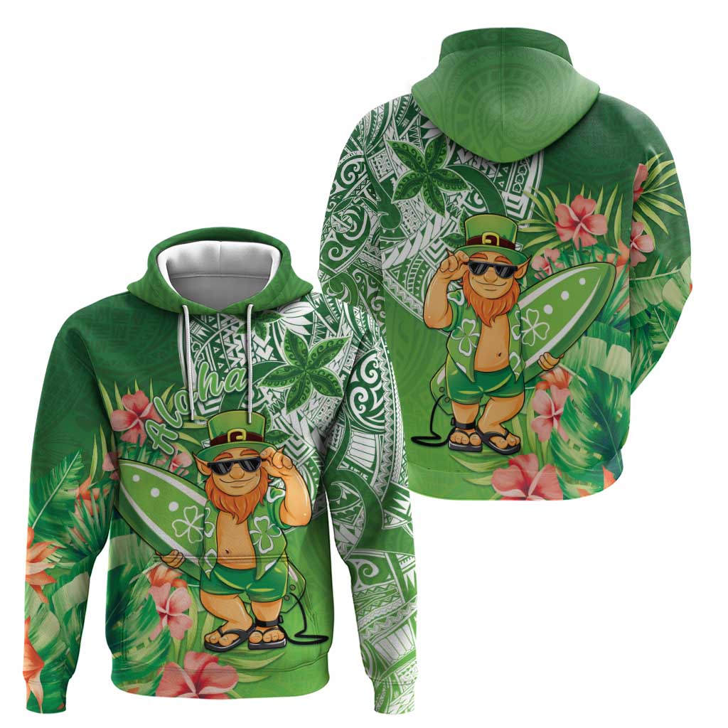 Aloha Hawaii St Patrick's Day Zip Hoodie Polynesian Style LT05 - Polynesian Pride