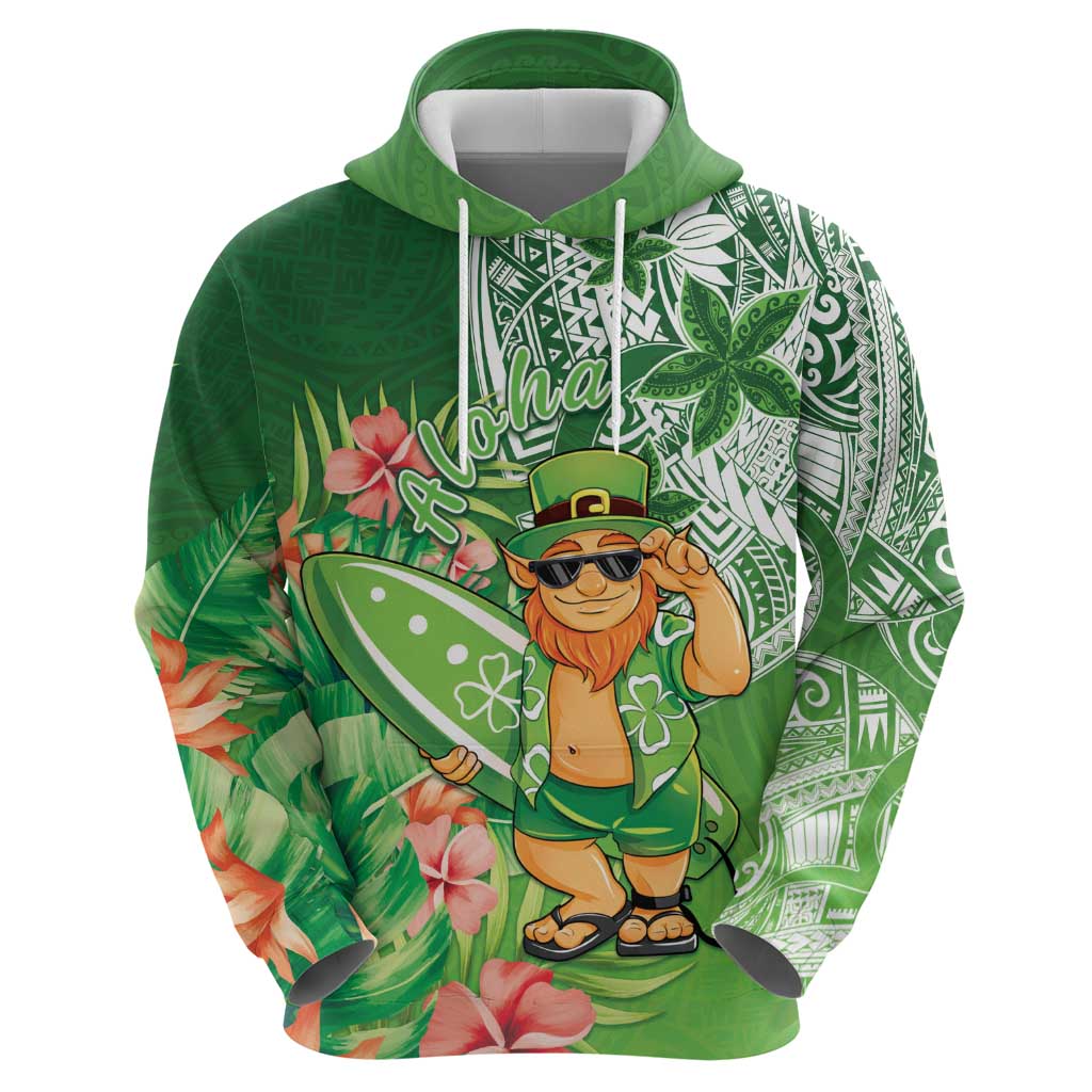 Aloha Hawaii St Patrick's Day Zip Hoodie Polynesian Style LT05 - Polynesian Pride