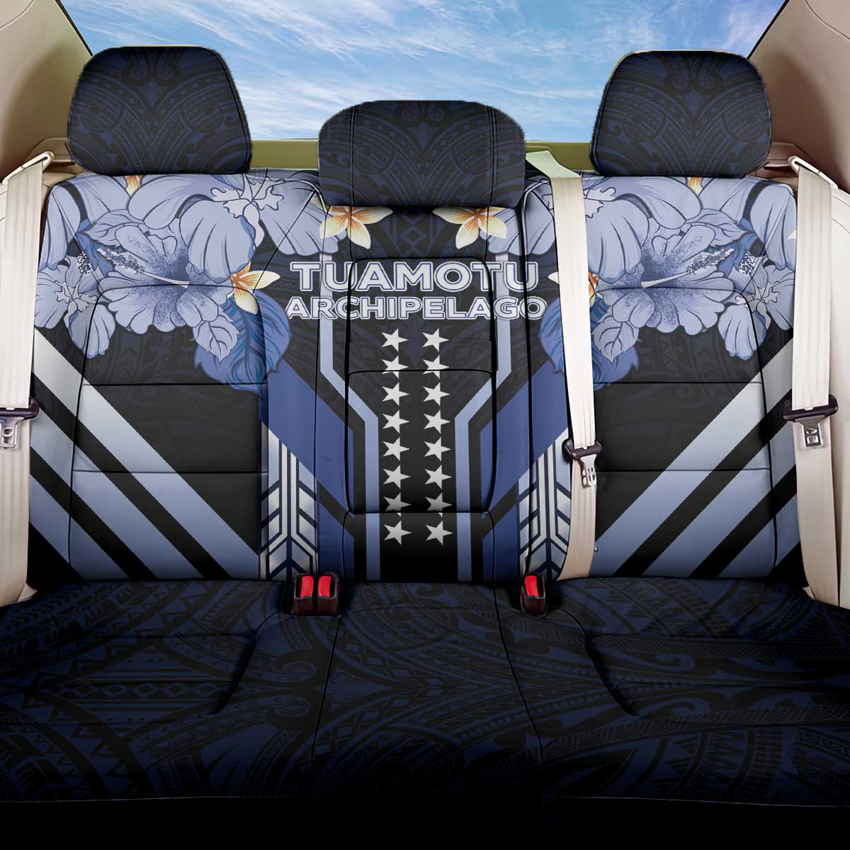 French Polynesia Tuamotu Archipelago Back Car Seat Cover Polynesian Pattern Unique Style