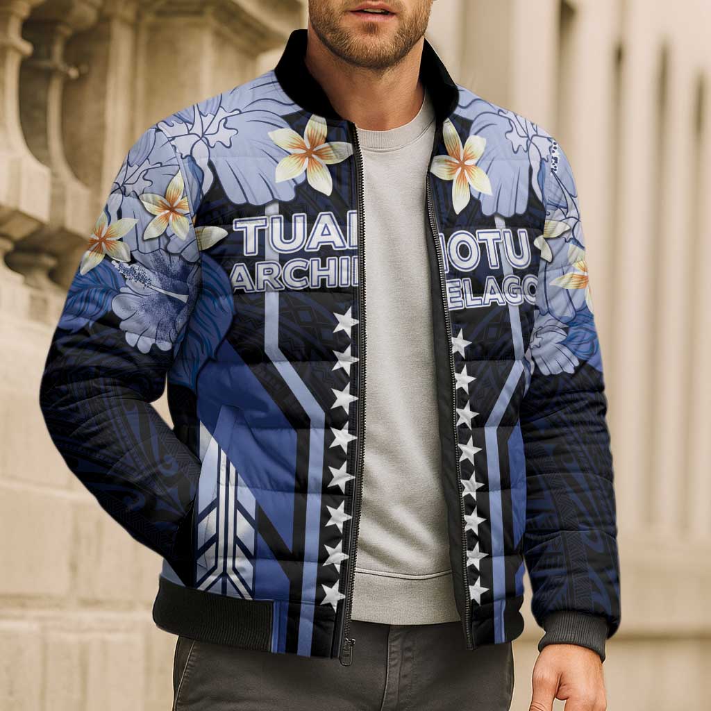 French Polynesia Tuamotu Archipelago Bomber Puffer Jacket Polynesian Pattern Unique Style LT05 - Polynesian Pride