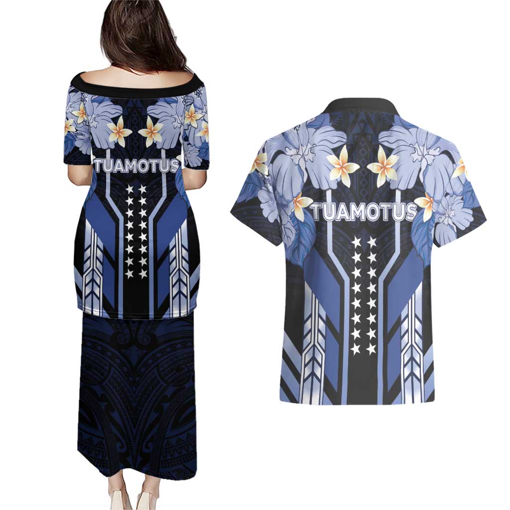 French Polynesia Tuamotu Archipelago Couples Matching Puletasi and Hawaiian Shirt Polynesian Pattern Unique Style LT05 - Polynesian Pride