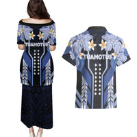 French Polynesia Tuamotu Archipelago Couples Matching Puletasi and Hawaiian Shirt Polynesian Pattern Unique Style LT05 - Polynesian Pride