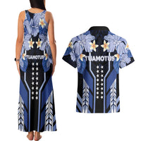 French Polynesia Tuamotu Archipelago Couples Matching Tank Maxi Dress and Hawaiian Shirt Polynesian Pattern Unique Style LT05 - Polynesian Pride