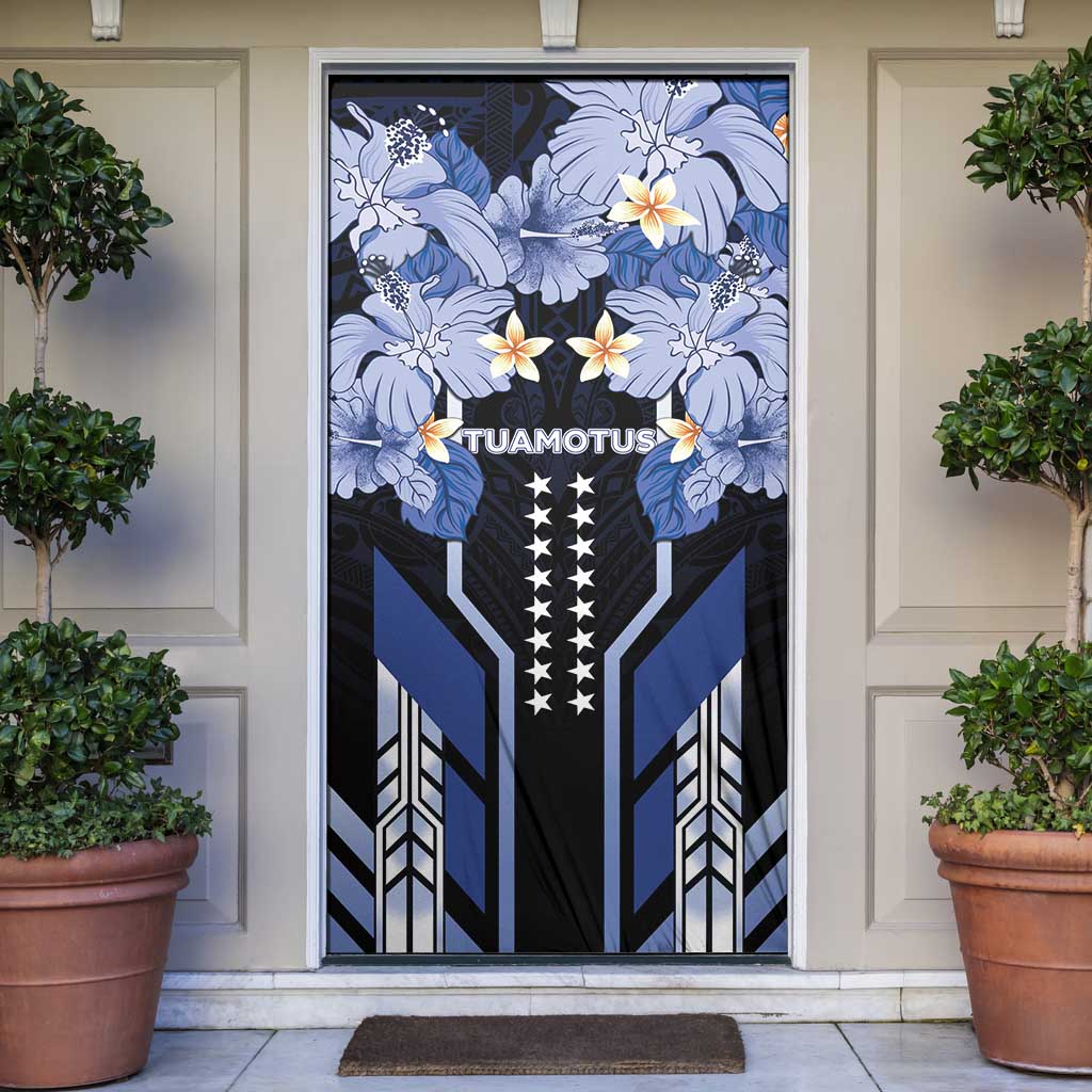 French Polynesia Tuamotu Archipelago Door Cover Polynesian Pattern Unique Style LT05 Navy - Polynesian Pride