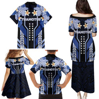 French Polynesia Tuamotu Archipelago Family Matching Puletasi and Hawaiian Shirt Polynesian Pattern Unique Style LT05 - Polynesian Pride