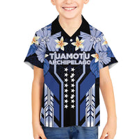 French Polynesia Tuamotu Archipelago Family Matching Puletasi and Hawaiian Shirt Polynesian Pattern Unique Style LT05 Son's Shirt Navy - Polynesian Pride
