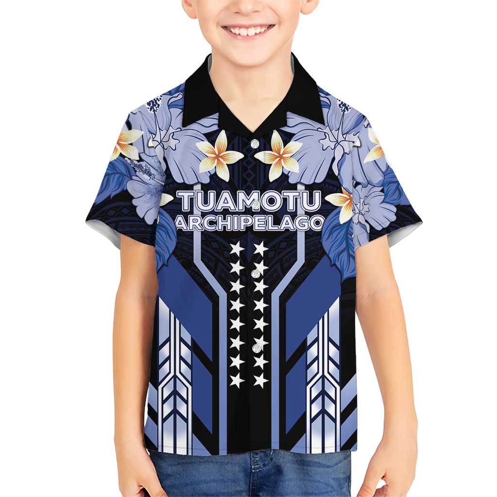 French Polynesia Tuamotu Archipelago Family Matching Summer Maxi Dress and Hawaiian Shirt Polynesian Pattern Unique Style LT05 Son's Shirt Navy - Polynesian Pride