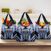 French Polynesia Tuamotu Archipelago Grocery Bag Polynesian Pattern Unique Style LT05 3-pack One Size Navy - Polynesian Pride