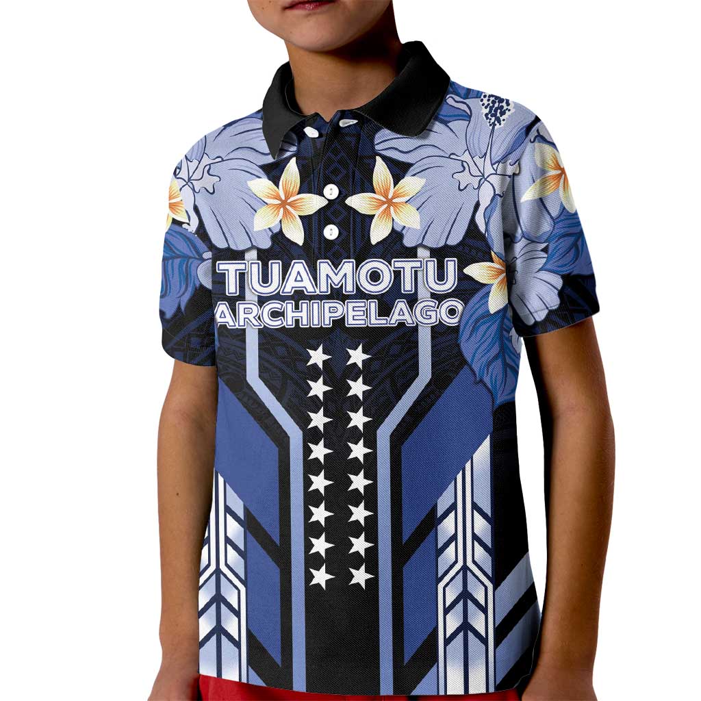 French Polynesia Tuamotu Archipelago Kid Polo Shirt Polynesian Pattern Unique Style LT05 Kid Navy - Polynesian Pride