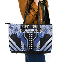French Polynesia Tuamotu Archipelago Leather Tote Bag Polynesian Pattern Unique Style LT05 - Polynesian Pride