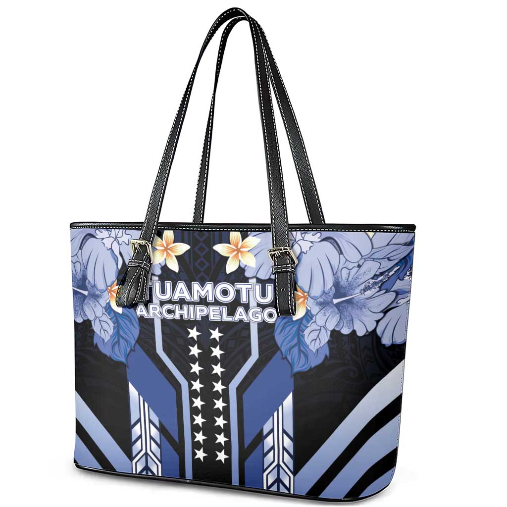 French Polynesia Tuamotu Archipelago Leather Tote Bag Polynesian Pattern Unique Style LT05 - Polynesian Pride