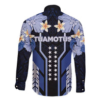 French Polynesia Tuamotu Archipelago Long Sleeve Button Shirt Polynesian Pattern Unique Style LT05 - Polynesian Pride