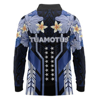 French Polynesia Tuamotu Archipelago Long Sleeve Polo Shirt Polynesian Pattern Unique Style LT05 - Polynesian Pride