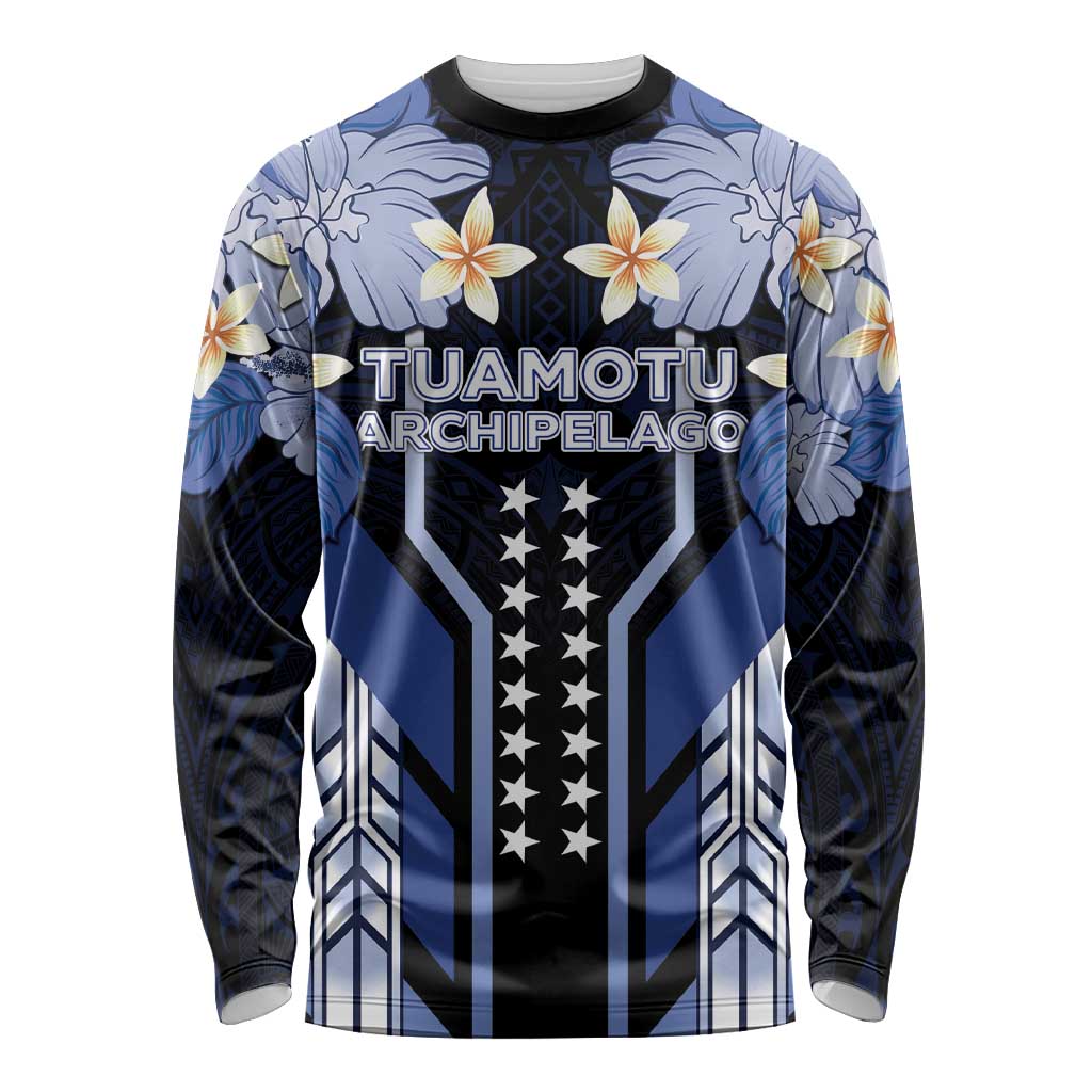 French Polynesia Tuamotu Archipelago Long Sleeve Shirt Polynesian Pattern Unique Style LT05 Unisex Navy - Polynesian Pride